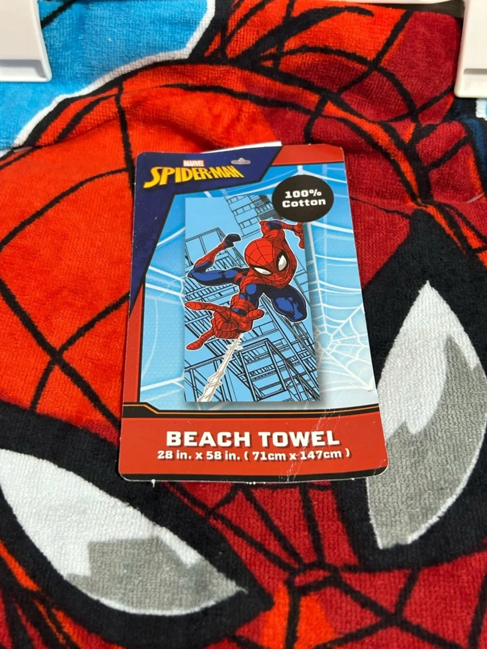 Marvel Spider-Man Red, Blue & Black Kids Beach Towel